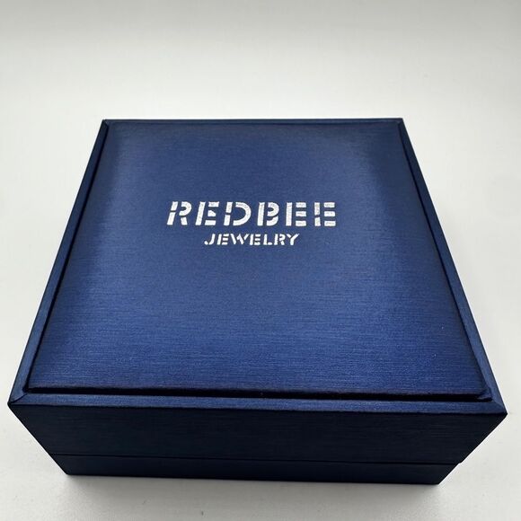 NIB Redbee 18kt GP, Rose gold over s925, Pink CZ in heart necklace! - Picture 10 of 13